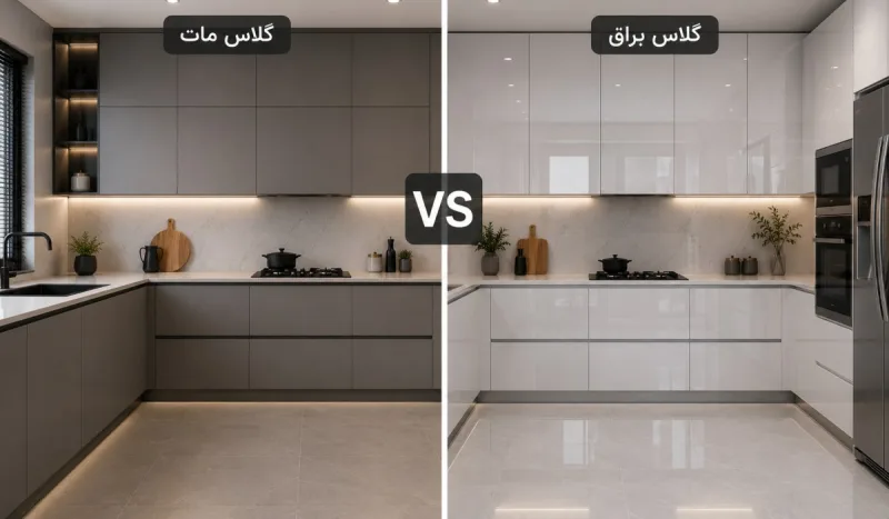 کابینت مات بهتر است یا براق؟ مقایسه مزایا و معایب